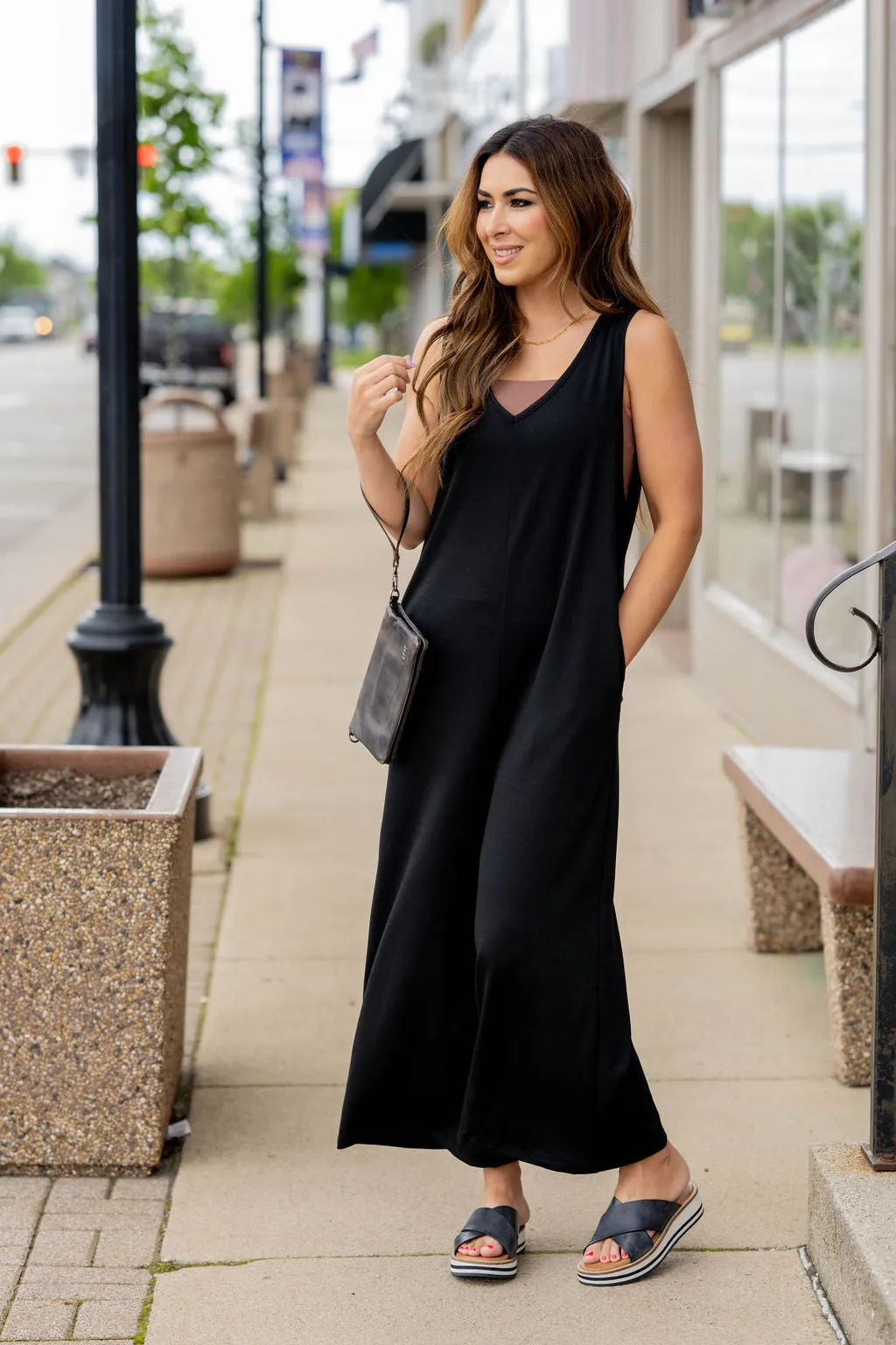 V-Neck Tank Jumpsuit