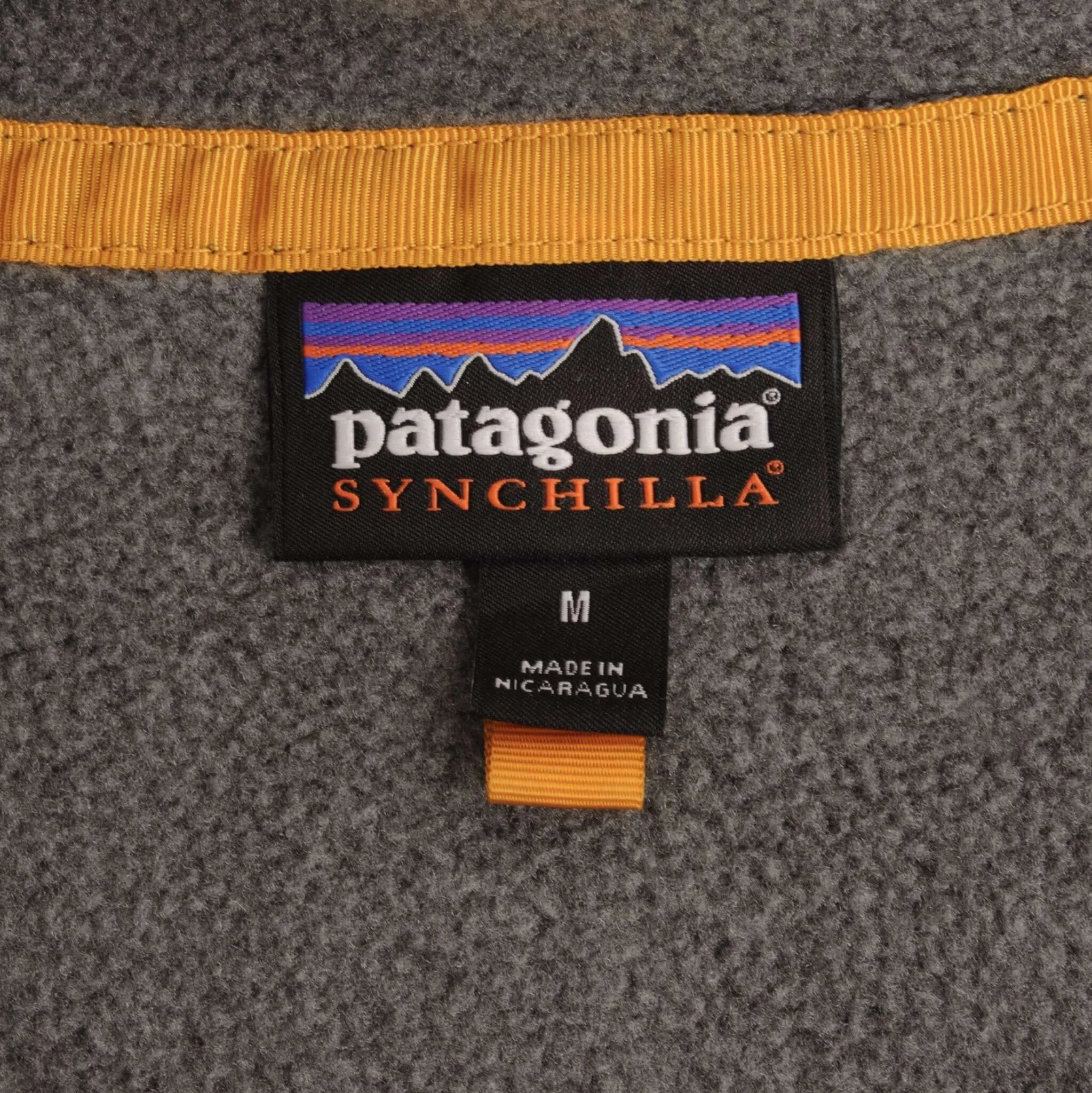 VINTAGE PATAGONIA 2000S SYNCHILLA SNAP T GREY FLEECE PULLOVER SIZE MEDIUM