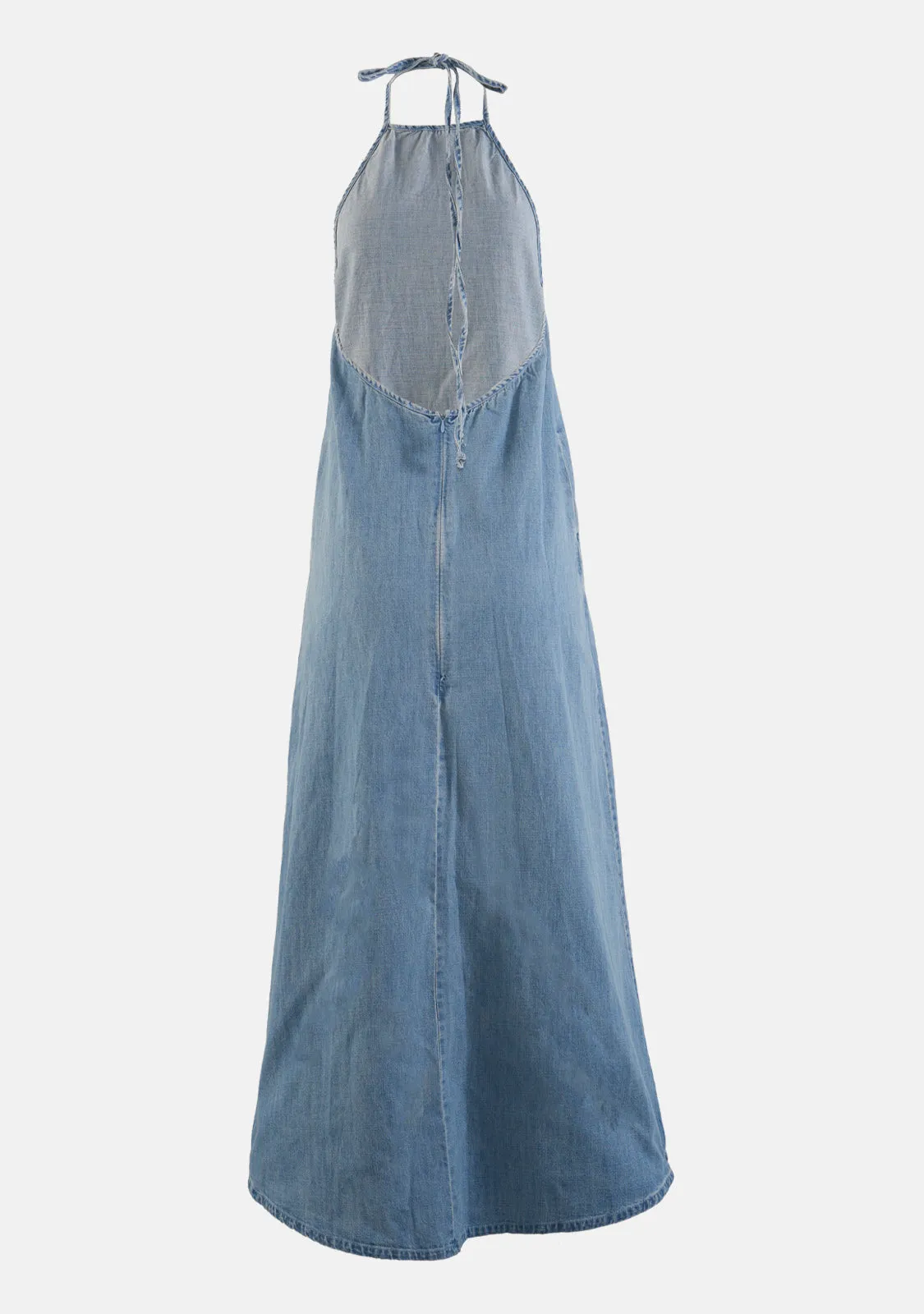 Washed Denim Maxi Dress