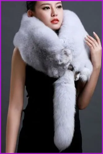 Wholelsale Real Fox Fur Scarf/Shawl/Wrap