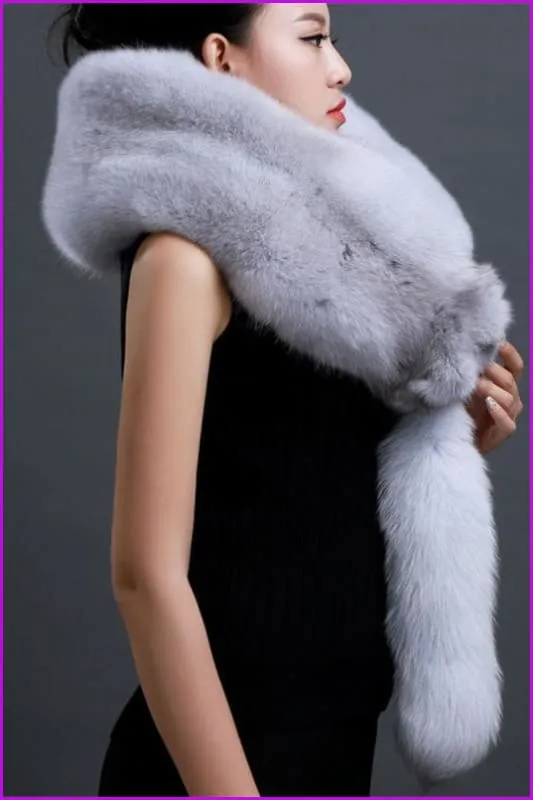 Wholelsale Real Fox Fur Scarf/Shawl/Wrap