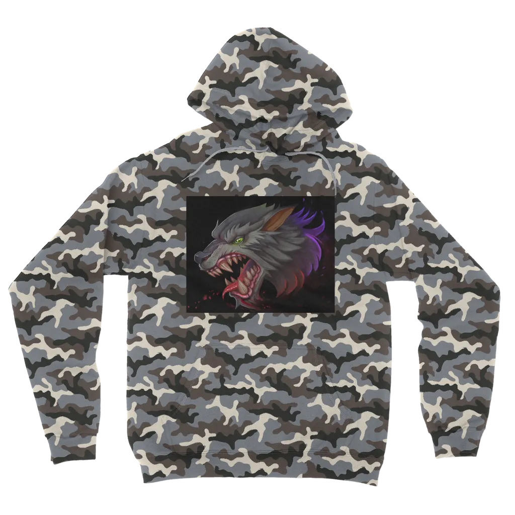 Wolf Camouflage Adult Hoodie