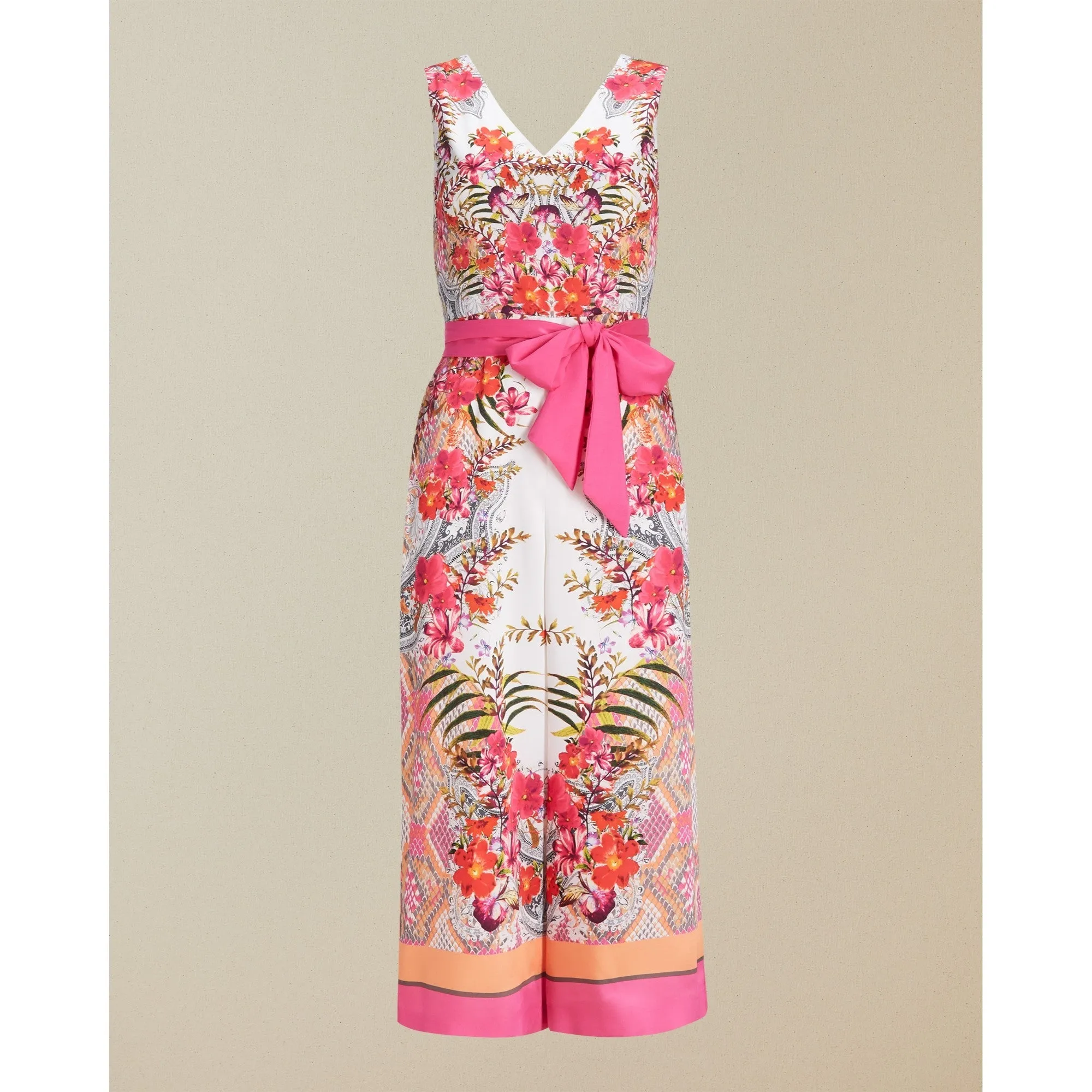 Women Solana-Samba Printed Jumpsuit - Ivory