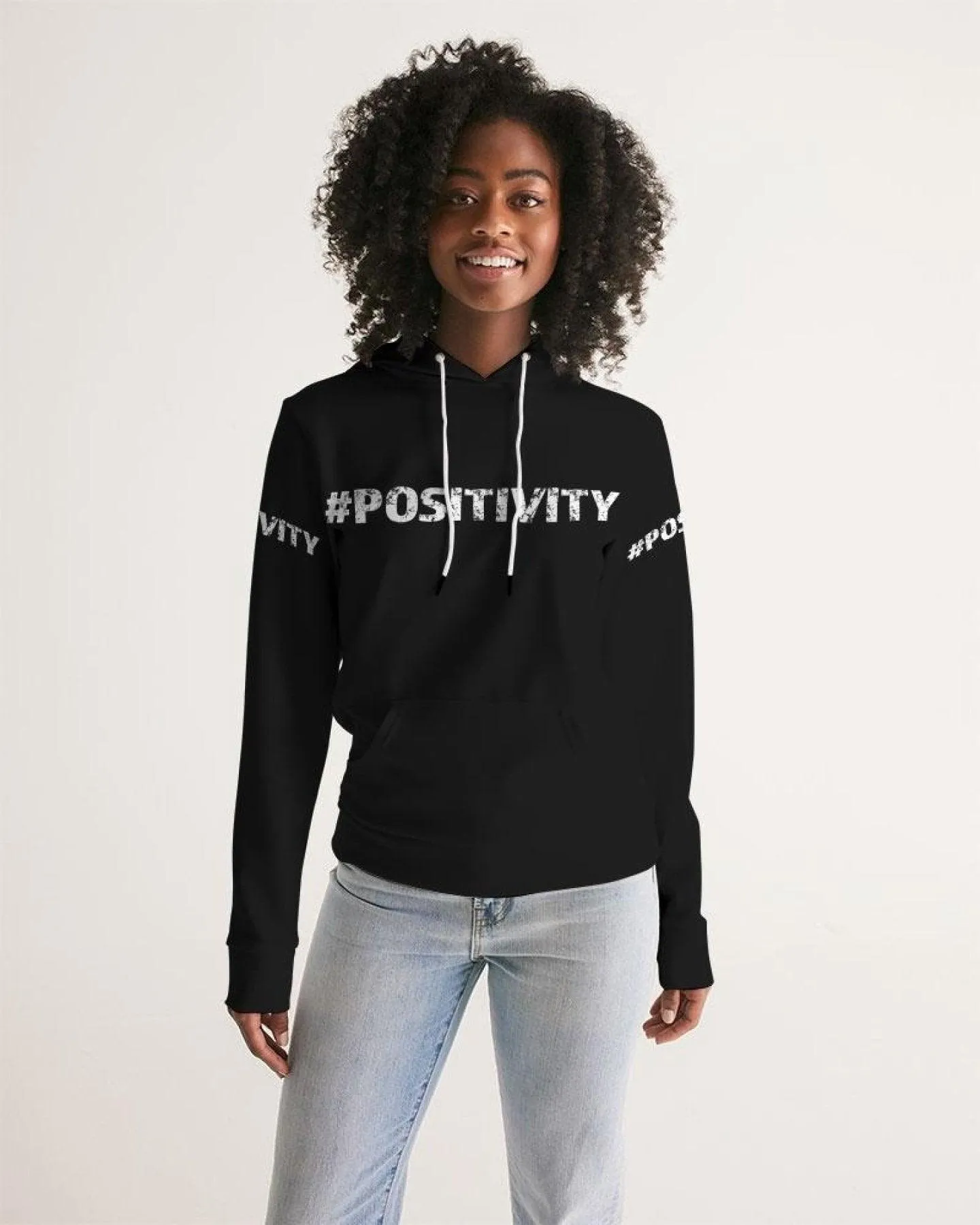 Womens Hoodie - Pullover Hooded Sweatshirt - Graphic/positivity