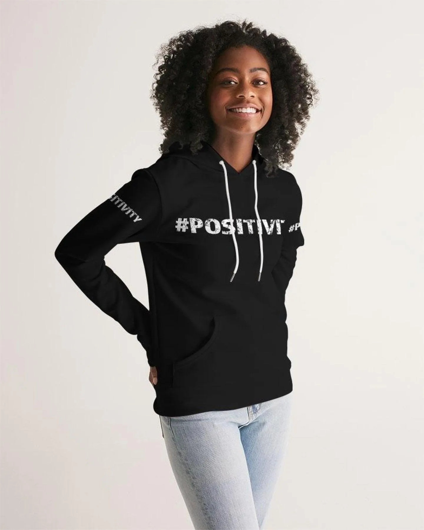 Womens Hoodie - Pullover Hooded Sweatshirt - Graphic/positivity