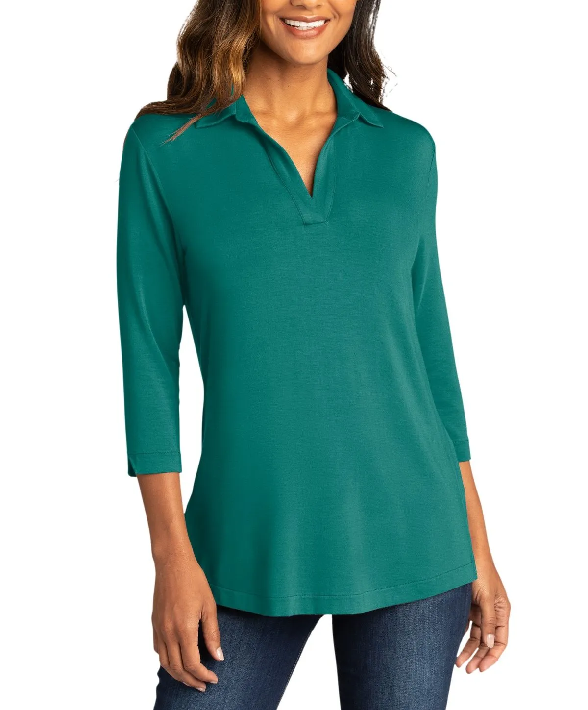 Women's Luxe Knit V-Neck Tunic Top