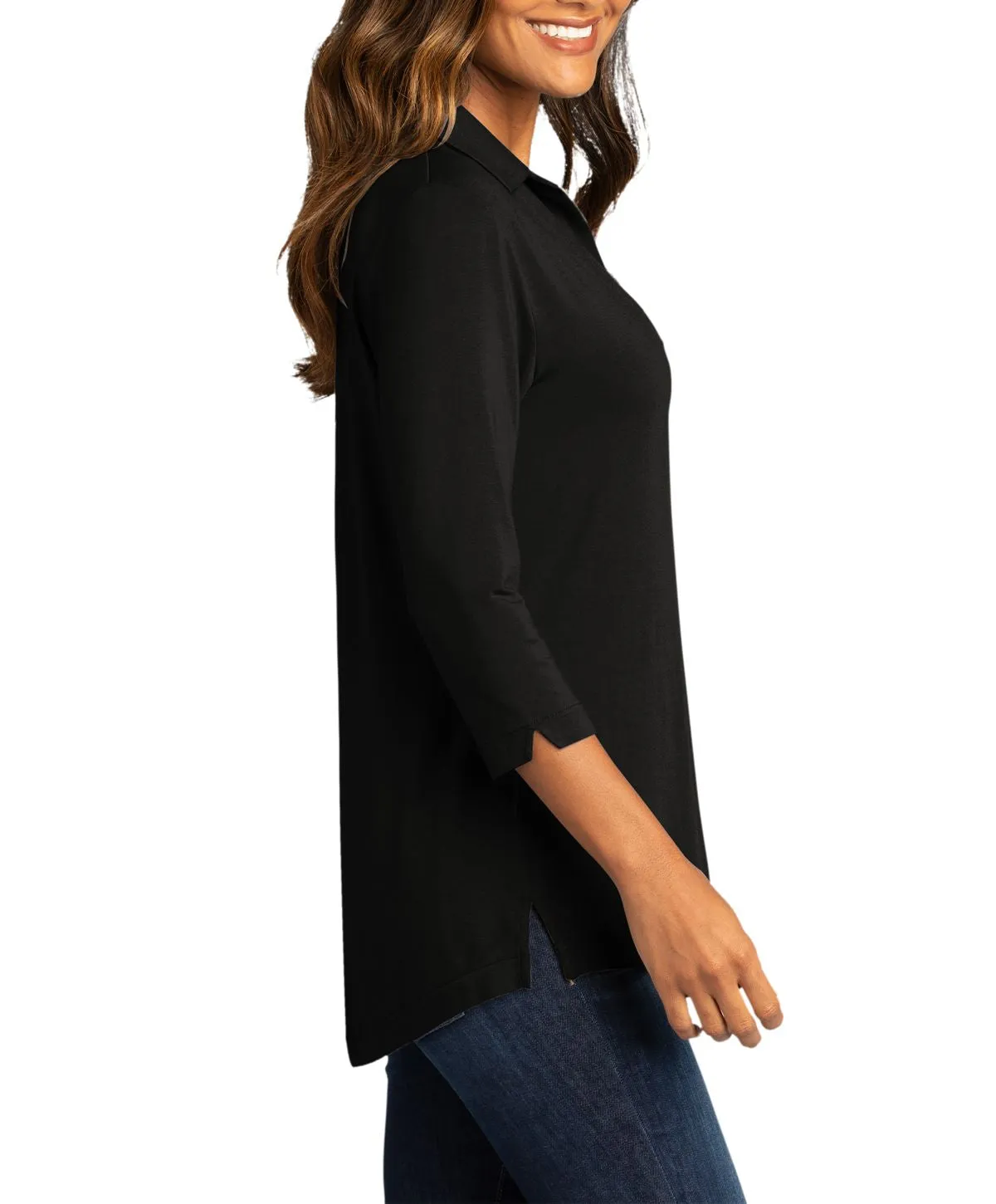 Women's Luxe Knit V-Neck Tunic Top