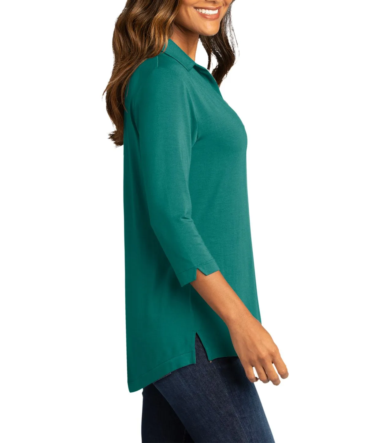 Women's Luxe Knit V-Neck Tunic Top