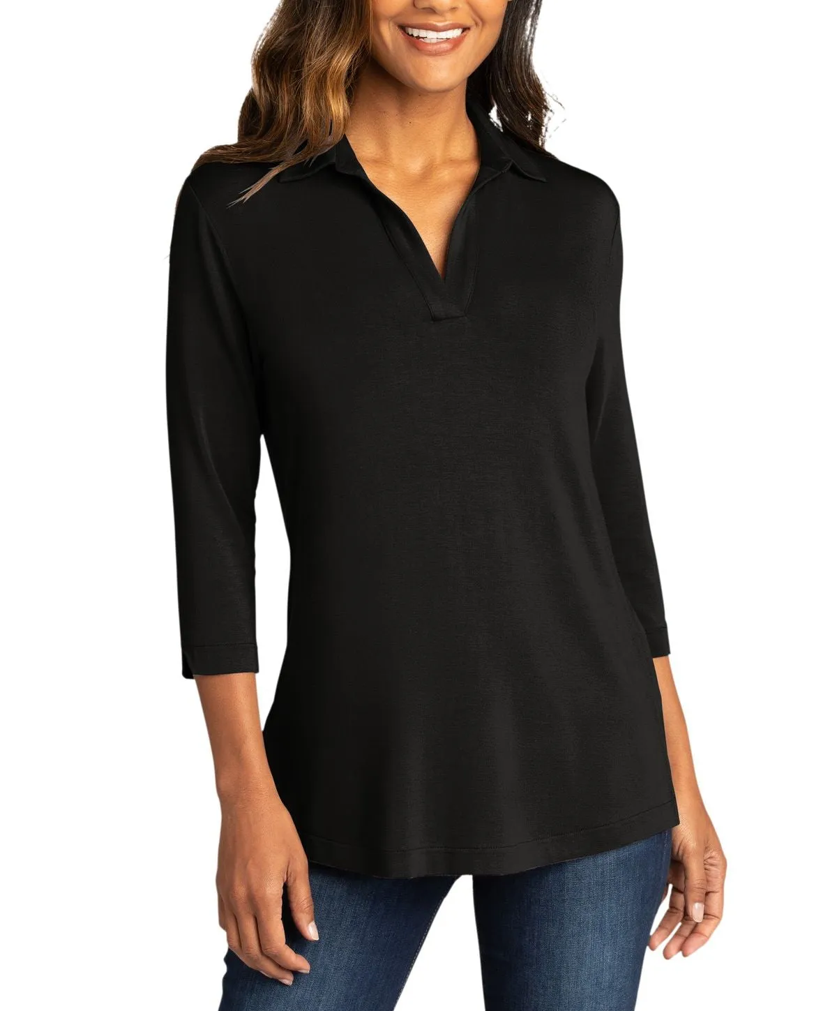 Women's Luxe Knit V-Neck Tunic Top