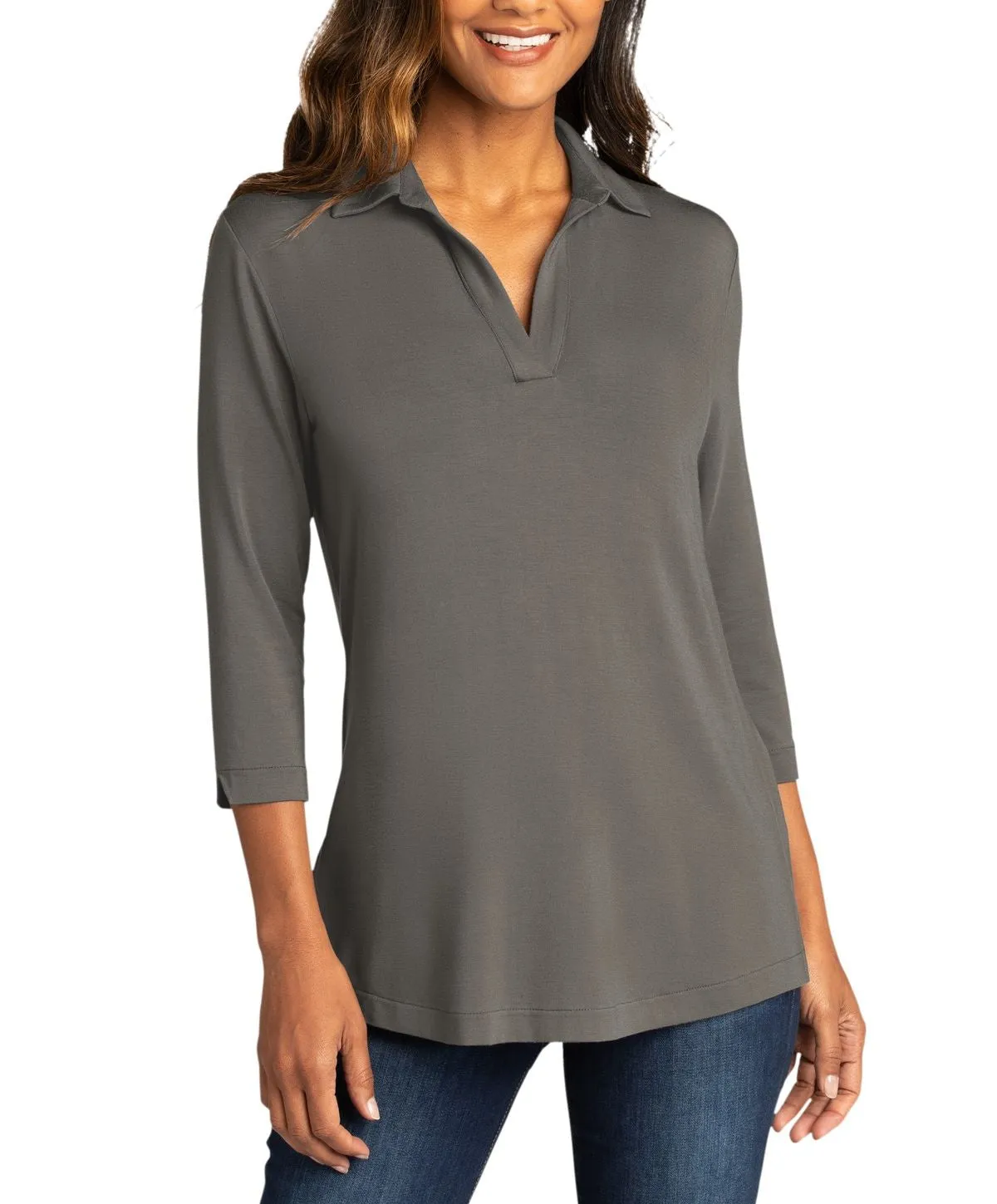 Women's Luxe Knit V-Neck Tunic Top