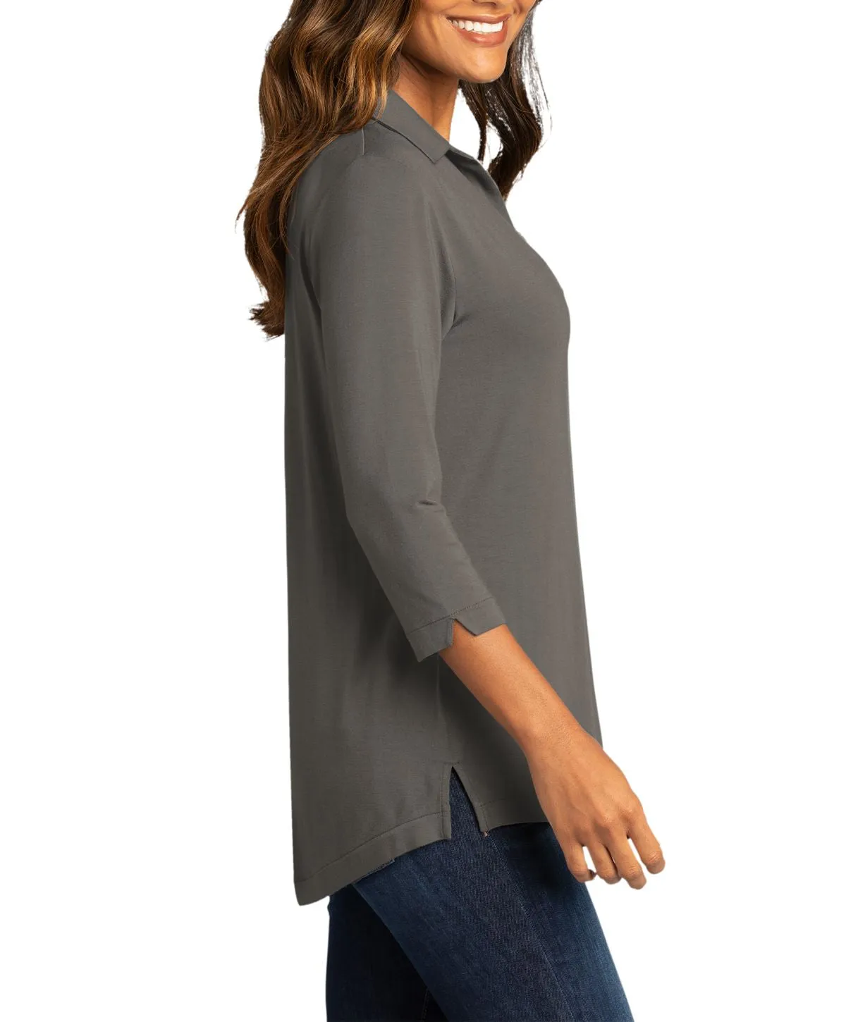 Women's Luxe Knit V-Neck Tunic Top