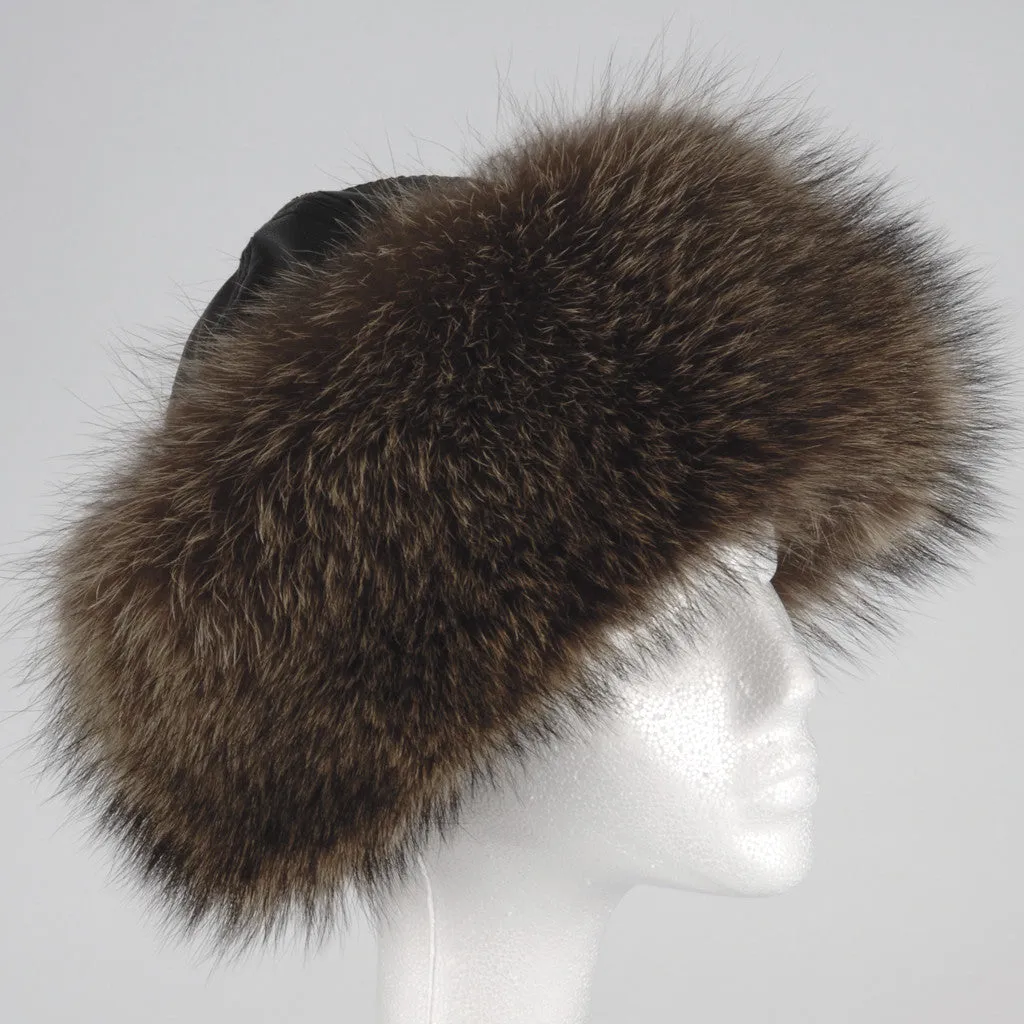 Women's Silver Tipped Raccoon Fur Hat