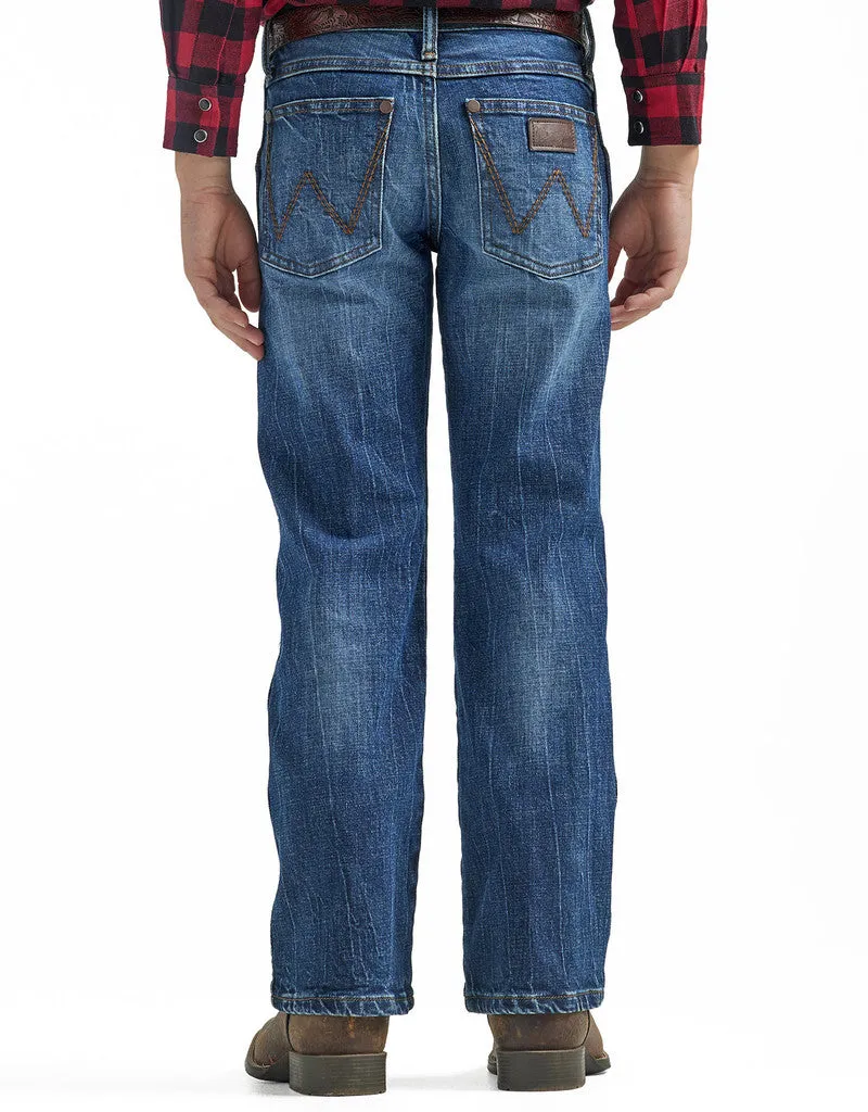 Wrangler Boys' Retro Low Rise Relaxed Fit Boot Cut Elmont Jeans