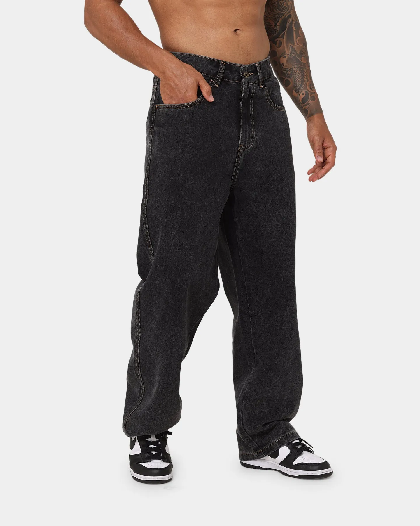 X-Large Bull Denim 91 Pants Washed Black