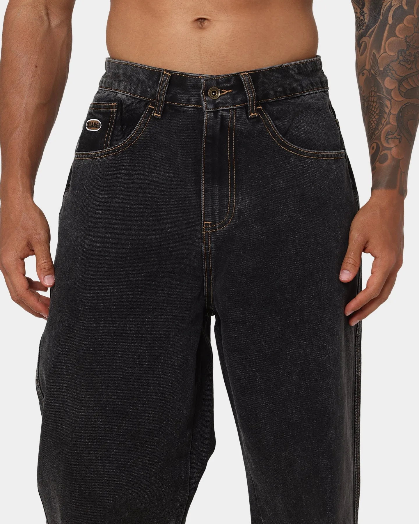 X-Large Bull Denim 91 Pants Washed Black